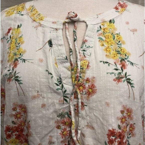 ST JOHN’S BAY Floral Peasant Blouse - Picture 3 of 7